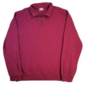 Vintage J Crew Oarsman Waffle Knit 1/4 Zip Pullover XL